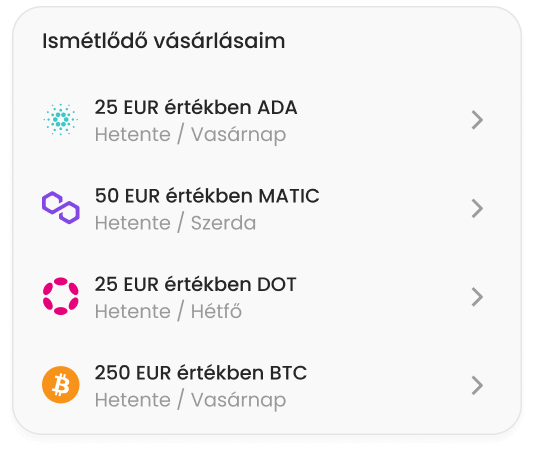 Vásárolj népszerű és niche kriptovalutákat